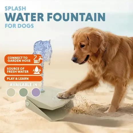 Coolpets Coolpets Splash Water Fountain Olijfgroen