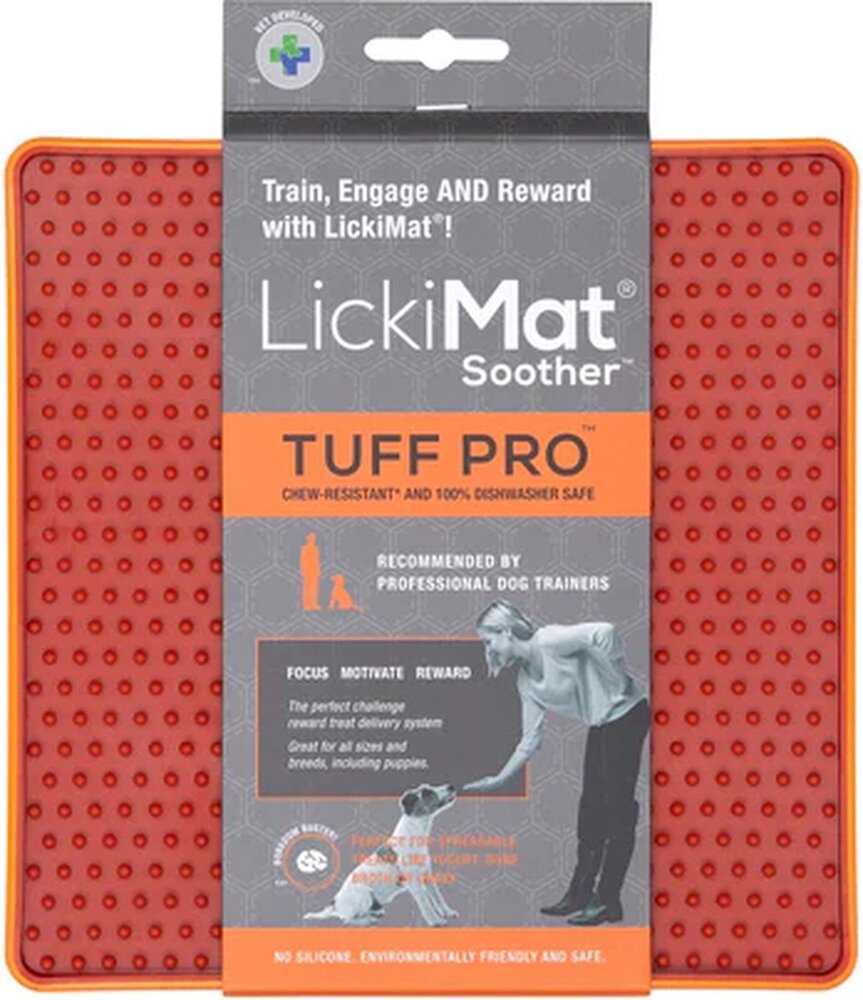 Lickimat Lickimat Soother Tuff Pro Oranje Lickimat Lickimat Soother Tuff Pro Oranje