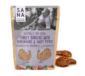 Sana Dog Sanadog Kalkoen Burgers met zoete aardappel Sana Dog Sanadog Kalkoen Burgers met zoete aardappel