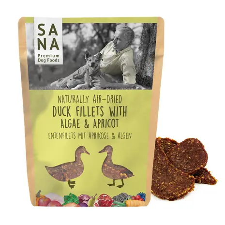 Sana Dog Sanadog Eend Filets met zeewier en abrikoos
