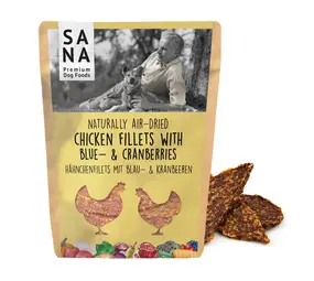 Sana Dog Sanadog Kip Filets met bosbessen en cranberries Sana Dog Sanadog Kip Filets met bosbessen en cranberries