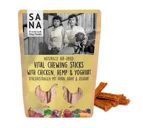 Sana Dog Sanadog Vitality kauwstick Kip met Hennep en Probiotische Yoghurt Sana Dog Sanadog Vitality kauwstick Kip met Hennep en Probiotische Yoghurt