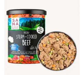 Sana Dog Sanadog Vers Gekookt Menu Rund met zoete aardappel, appel en broccoli