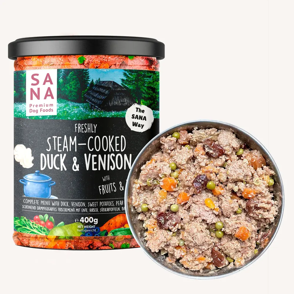 Sana Dog Sanadog Vers Gekookt Menu Eend en Hert