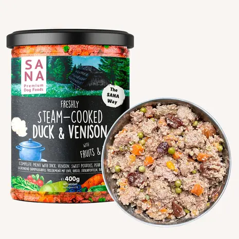 Sana Dog Sanadog Vers Gekookt Menu Eend en Hert