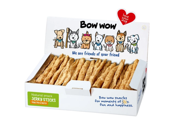 Bow Wow Bow Wow Super Natural Jerky Sticks Poultry & Yucca per stuk