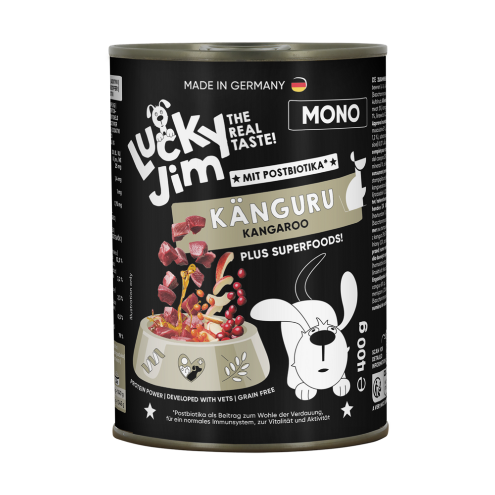 Lucky Jim Lucky Jim Blikvoeding Mono Kangoeroe 200 gram Lucky Jim Lucky Jim Blikvoeding Mono Kangoeroe 200 gram