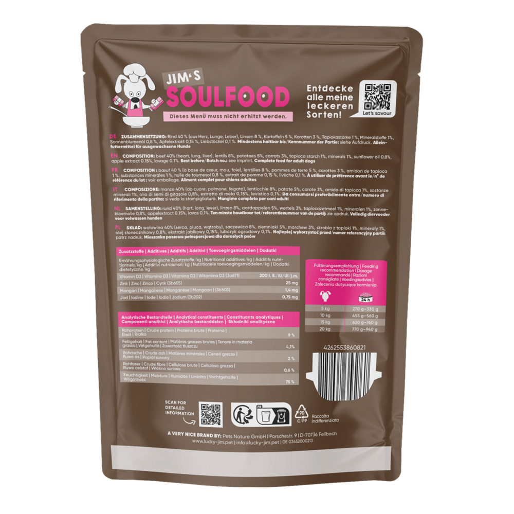 Lucky Jim Lucky Jim Soulfood Linzenstoofpot 300g Lucky Jim Lucky Jim Soulfood Linzenstoofpot 300g