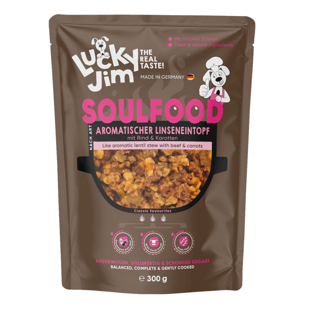 Lucky Jim Lucky Jim Soulfood Linzenstoofpot 300g Lucky Jim Lucky Jim Soulfood Linzenstoofpot 300g