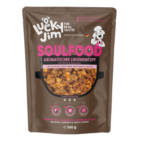 Lucky Jim Lucky Jim Soulfood Linzenstoofpot 300g Lucky Jim Lucky Jim Soulfood Linzenstoofpot 300g