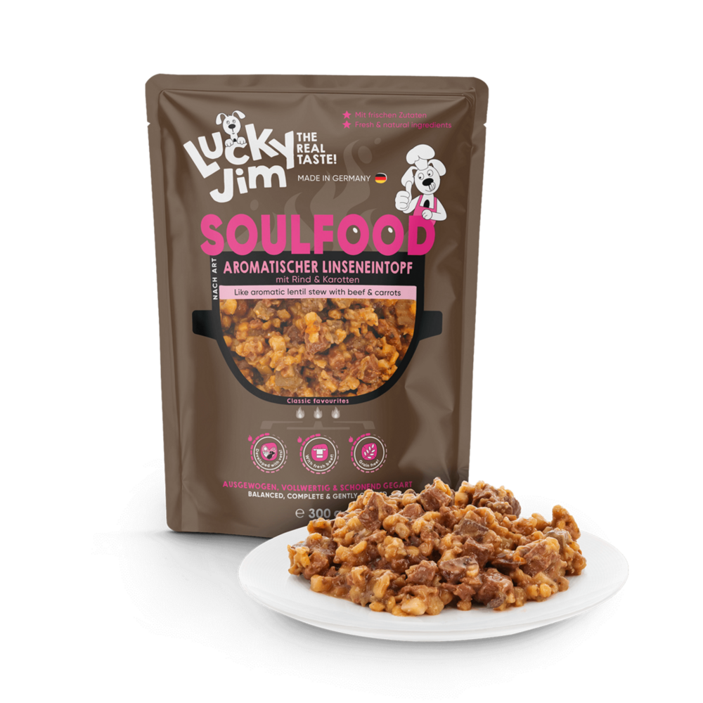 Lucky Jim Lucky Jim Soulfood Linzenstoofpot 300g Lucky Jim Lucky Jim Soulfood Linzenstoofpot 300g