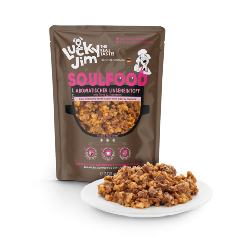 Lucky Jim Lucky Jim Soulfood Linzenstoofpot 300g Lucky Jim Lucky Jim Soulfood Linzenstoofpot 300g