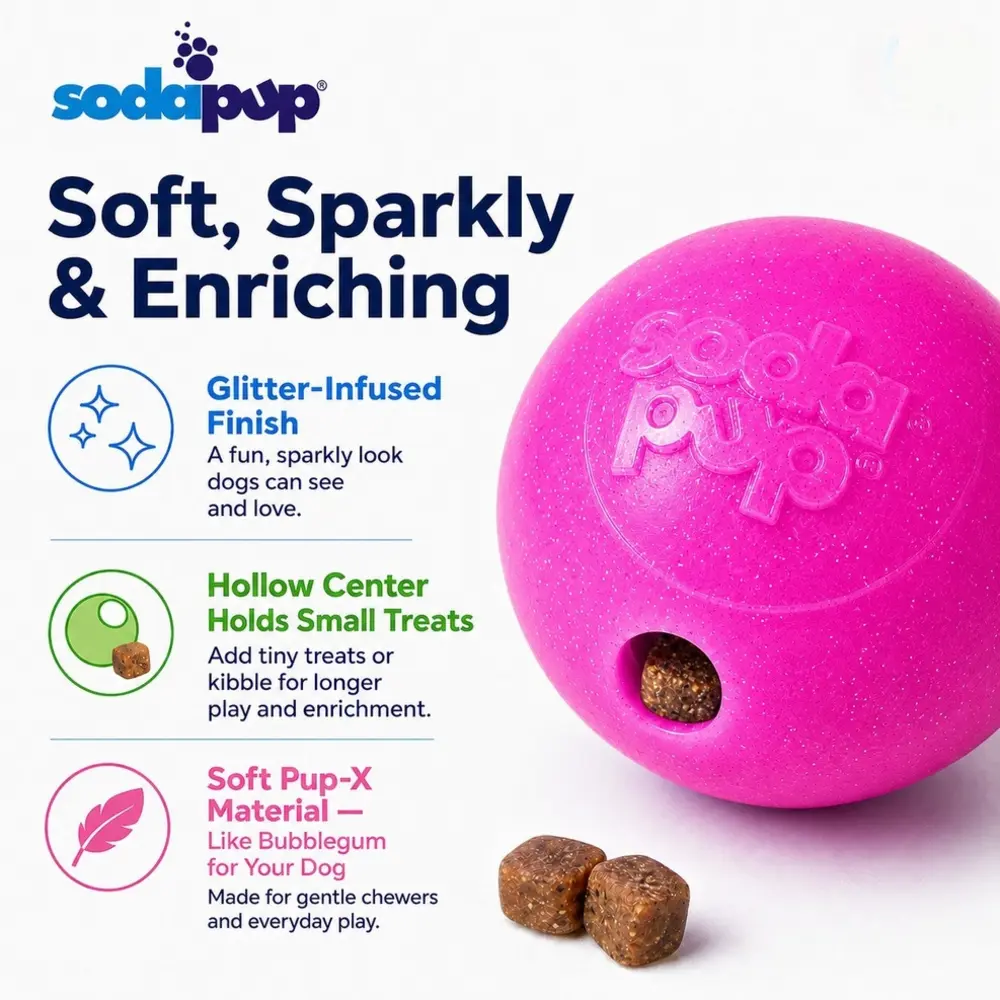 Sodapup Sodapup Princess Pack Glitter Ball + Unicorn Chew Toy Sodapup Sodapup Princess Pack Glitter Ball + Unicorn Chew Toy