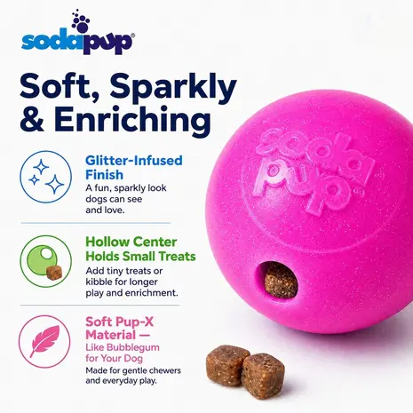 Sodapup Sodapup Princess Pack Glitter Ball + Unicorn Chew Toy Sodapup Sodapup Princess Pack Glitter Ball + Unicorn Chew Toy