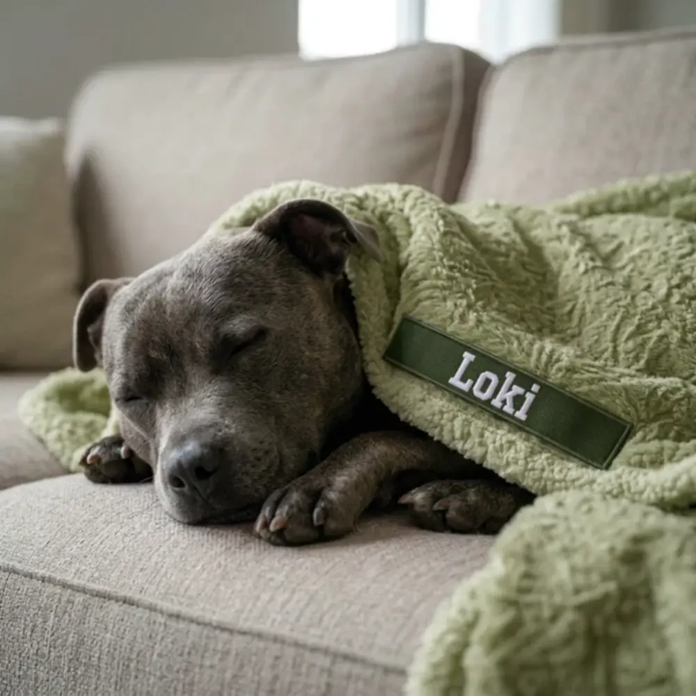 BullyBillows Bullybillows Solid Sage Edition Luxury Human & Dog Blanket BullyBillows Bullybillows Solid Sage Edition Luxury Human & Dog Blanket