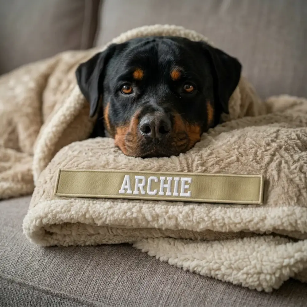 BullyBillows Bullybillows Solid Beige Edition Luxury Human & Dog Blanket BullyBillows Bullybillows Solid Beige Edition Luxury Human & Dog Blanket