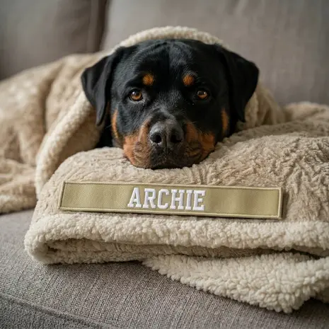 BullyBillows Bullybillows Solid Beige Edition Luxury Human & Dog Blanket BullyBillows Bullybillows Solid Beige Edition Luxury Human & Dog Blanket