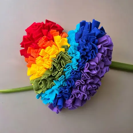 Snuffelmat Regenboog Hart