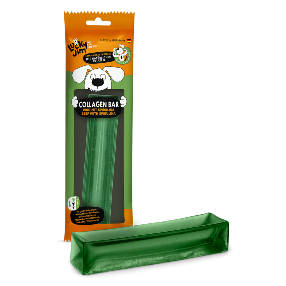 Lucky Jim Lucky Jim Dental Collageen Bar Spirulina Lucky Jim Lucky Jim Dental Collageen Bar Spirulina