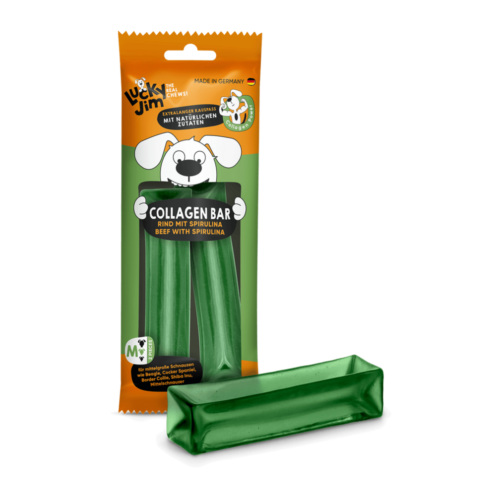 Lucky Jim Lucky Jim Dental Collageen Bar Spirulina Lucky Jim Lucky Jim Dental Collageen Bar Spirulina
