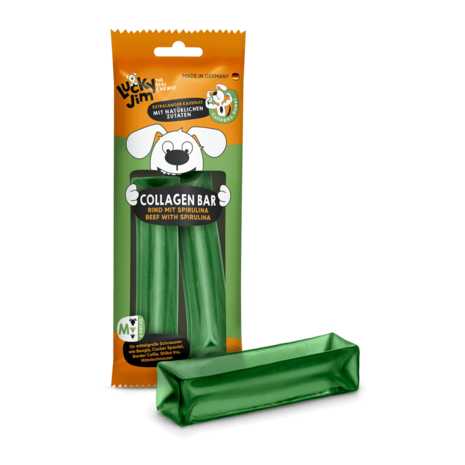 Lucky Jim Lucky Jim Dental Collageen Bar Spirulina Lucky Jim Lucky Jim Dental Collageen Bar Spirulina