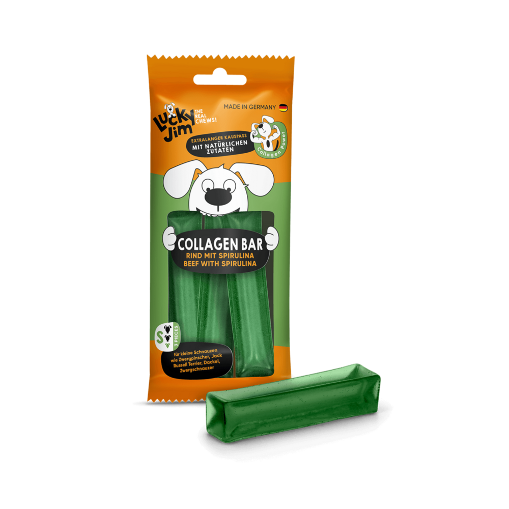 Lucky Jim Lucky Jim Dental Collageen Bar Spirulina Lucky Jim Lucky Jim Dental Collageen Bar Spirulina