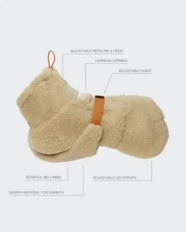 Paikka Paikka Sherpa Shirt Taupe Hondenjas Paikka Paikka Sherpa Shirt Taupe Hondenjas