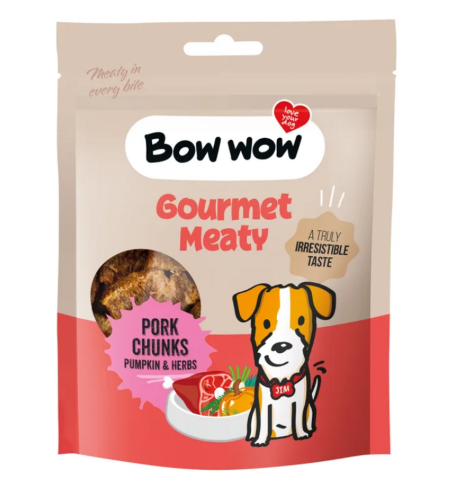 Bow Wow Bow Wow Varkenshapjes met Pompoen & Kruiden Bow Wow Bow Wow Varkenshapjes met Pompoen & Kruiden