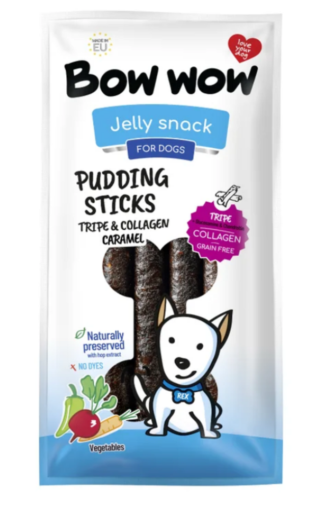 Bow Wow Bow Wow - Pudding - met Pens, Collageen & Groenten Bow Wow Bow Wow - Pudding - met Pens, Collageen & Groenten