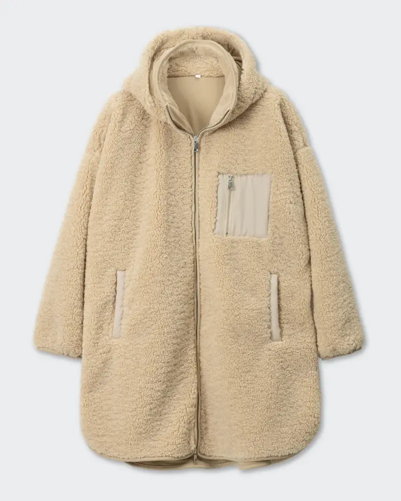 Paikka Human Sherpa Jacket SUMU Taupe Unisex Paikka Human Sherpa Jacket SUMU Taupe Unisex