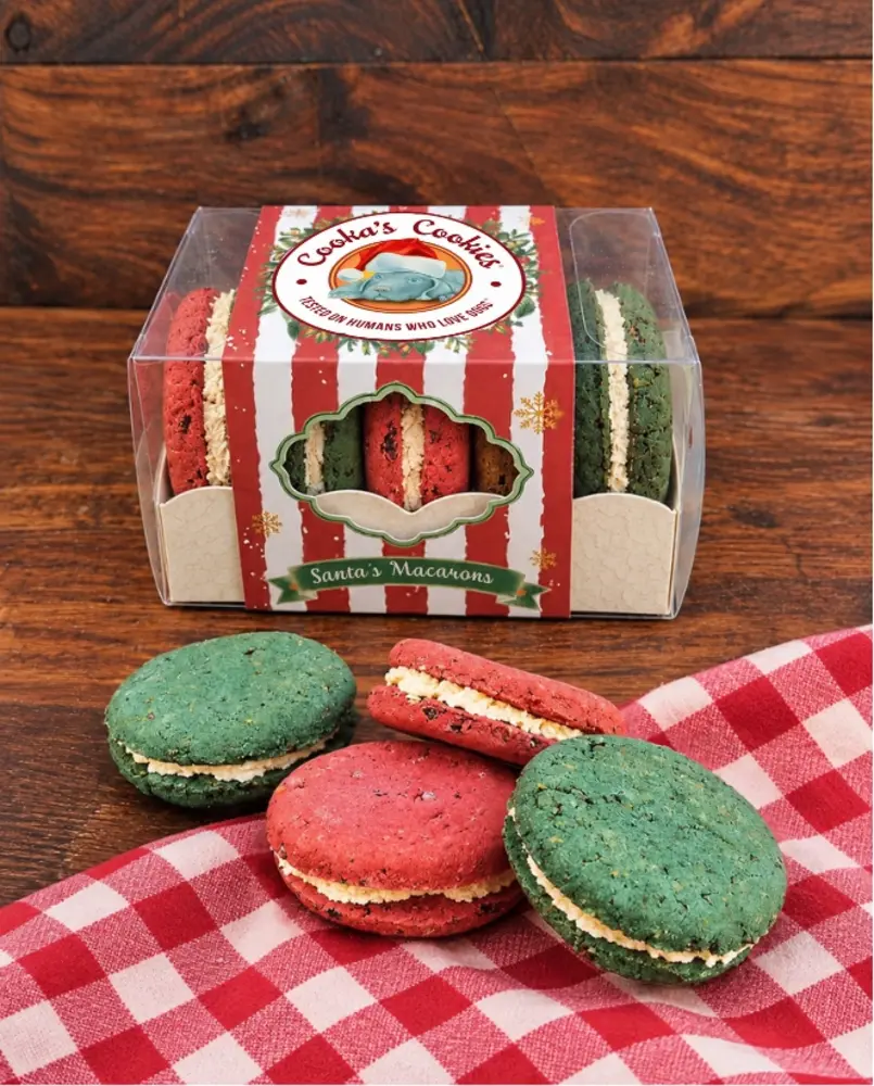 Cooka's Cookies Cooka's Cookies Kerst Doggie Macarons
