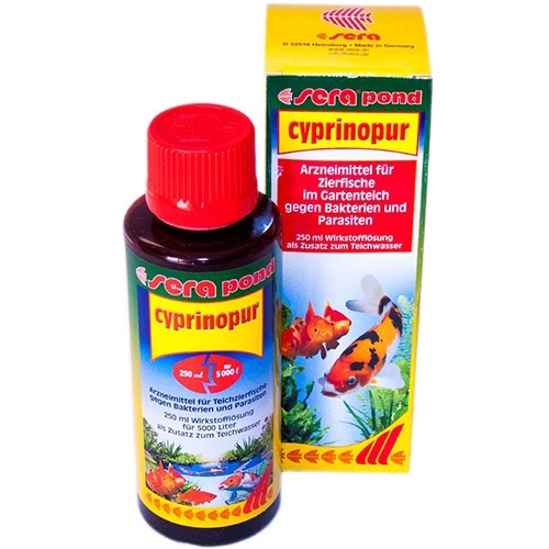 Sera Cyprinopur Sera Pond Cyprinopur 500 Ml – Geneesmiddel Voor Vijvervissen Tegen Bacteriën En Parasieten Parasieten Bestrijding Vijverwater