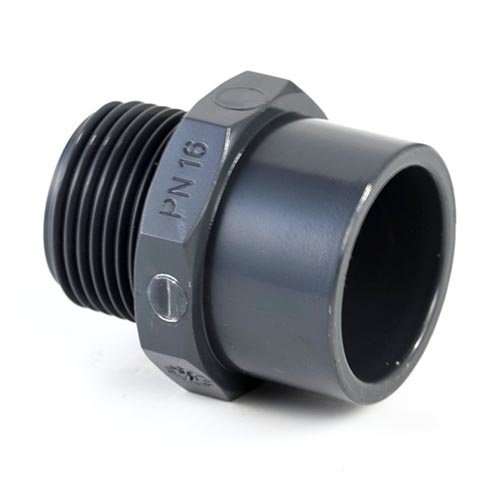 VDL PVC Puntstuk 50 mm x 63 mm x 1" buitendraad VDL VDL PVC Puntstuk 50 mm x 63 mm x 1" buitendraad VDL