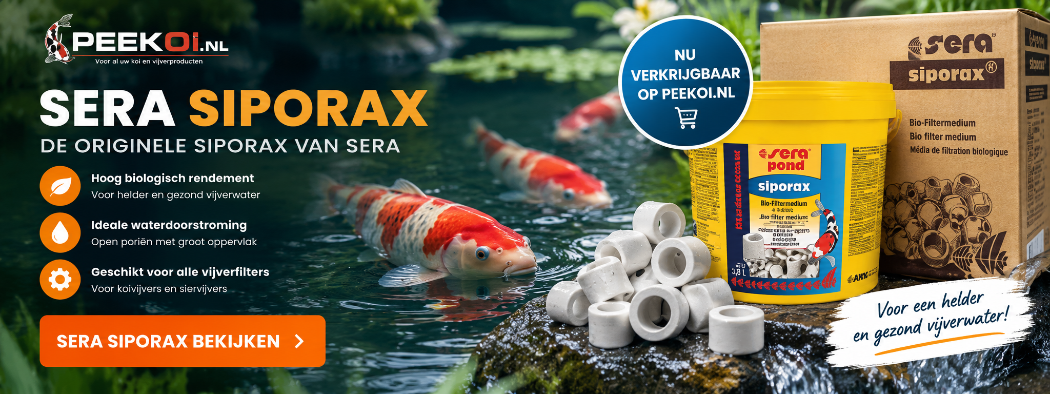 Sera Siporax biologisch filtermateriaal voor vijverfilters