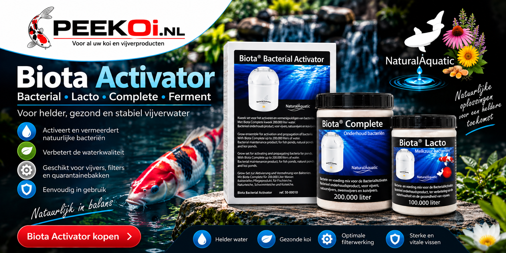 Natural Aquatic Biota complete, bacterial, lacto en Ferment kopen
