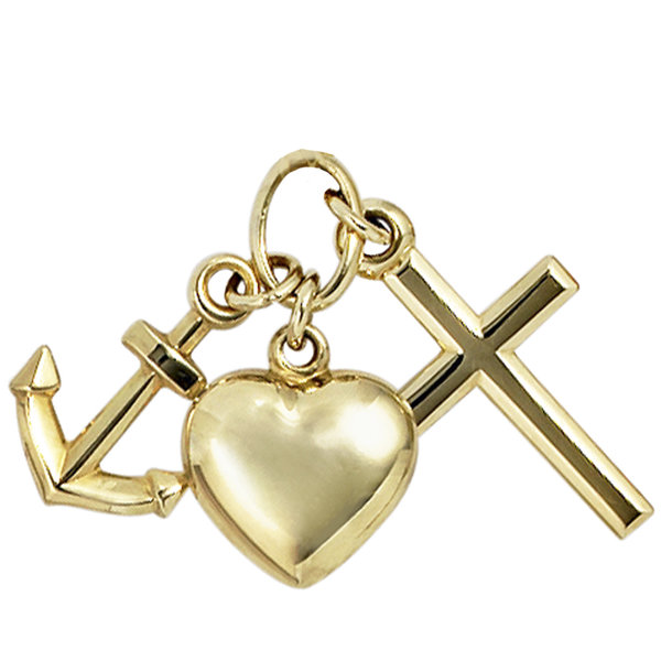 Anhänger Glaube Liebe Hoffnung 333 Gold Gelbgold - 