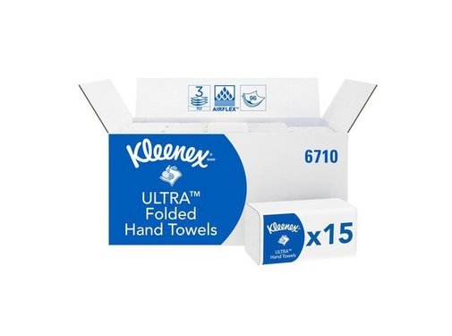 Kleenex Handdoek Kleenex Ultra 3-Laags wit/doos 15x96 vel - 6710