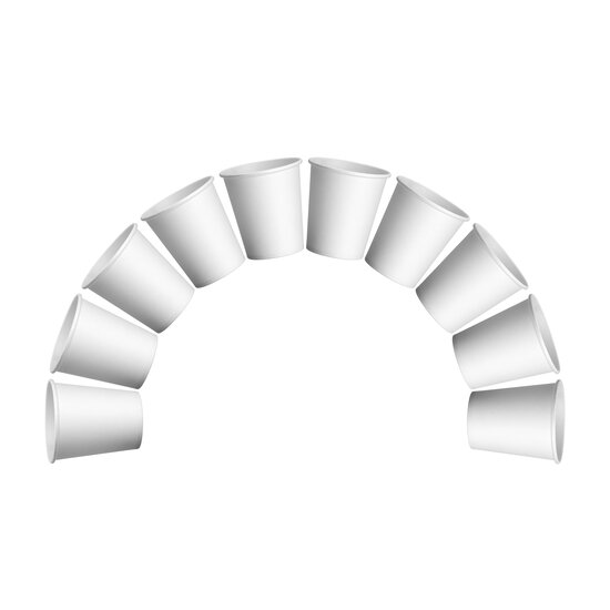 DispoDeals DispoDeals White Cardboard Drinking Cups 180ml (1000 pieces)