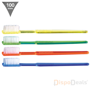 Brosses à dents jetables DispoDeals avec dentifrice (100 pièces)