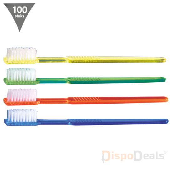 DispoDeals DispoDeals Brosses à dents jetables avec dentifrice, emballées individuellement (100 pièces)