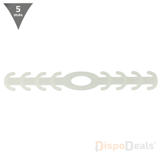 DispoDeals DispoDeals Ear Savers Transparent for Face Masks with Elastics (5 pieces)