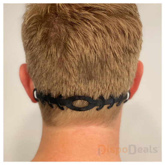 DispoDeals DispoDeals Ear Savers zwart voor mondmaskers met elastieken (5st)