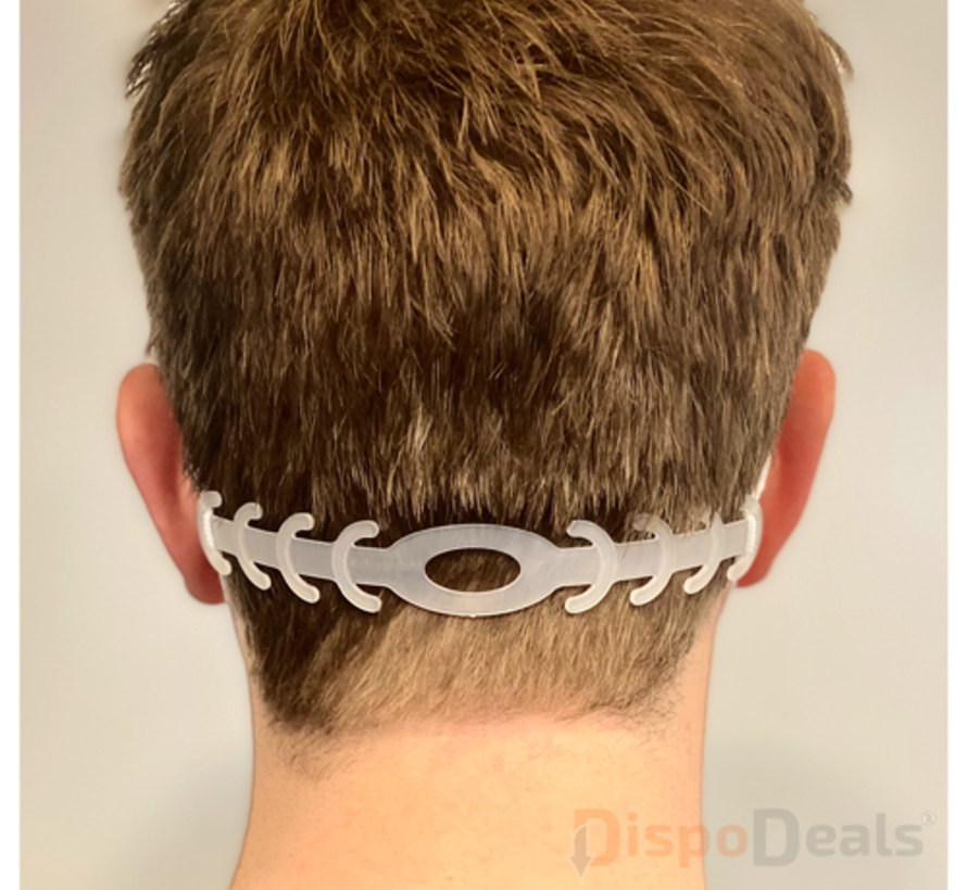 DispoDeals Ear Saver transparant voor mondmaskers met elastieken (1st)