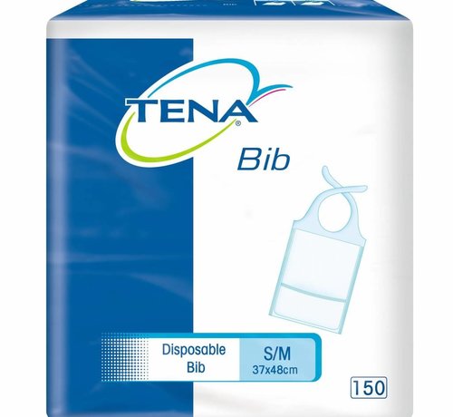 Tena TENA BIB buidelslabben S/M 37x48cm (2-laags) wit - 150st - 720510