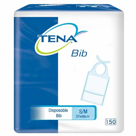 Tena TENA BIB buidelslabben S/M 37x48cm (2-laags) wit - 150st - 720510