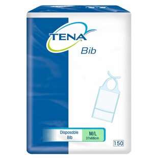 Bavoirs à poche TENA BIB M/L blancs (150 pièces) - 720610