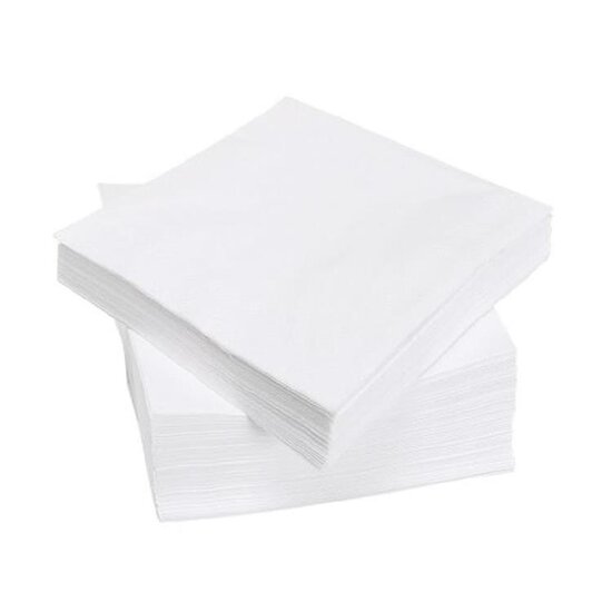 DispoDeals Serviettes en cellulose DispoDeals 32x32cm pli 1/4 blanc (2 couches) - 3000 pièces - 158030