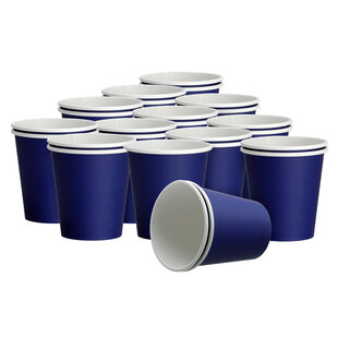 DispoDeals Papieren drinkbekers blauw (2x50 stuks)