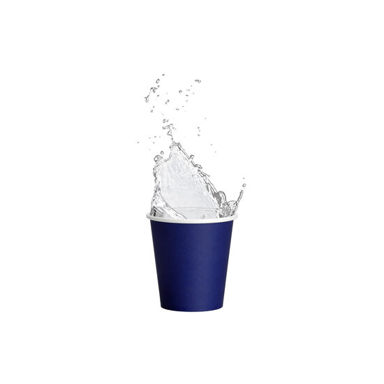 DispoDeals DispoDeals Papieren drinkbekers (PE-coated) 180ml blauw (2x50 stuks)