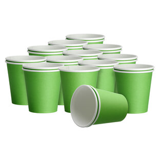 DispoDeals Paper Drinking Cups Green (2x50 pieces)